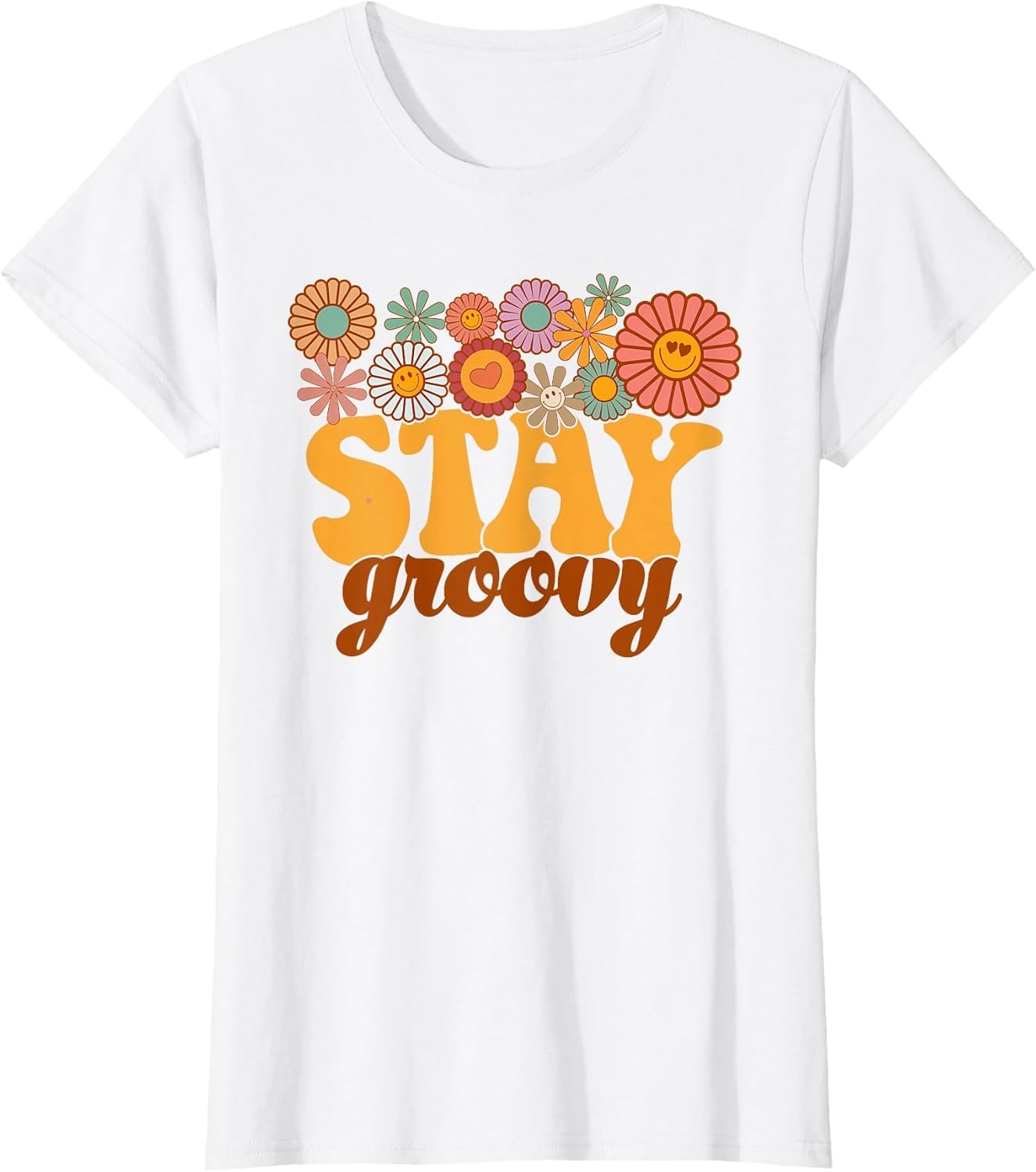 Retro Stay Groovy Sunflower Hippie Positive Mind