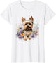 Yorkshire Terrier Mom Floral Yorkie Dog Lover Flowers Cute