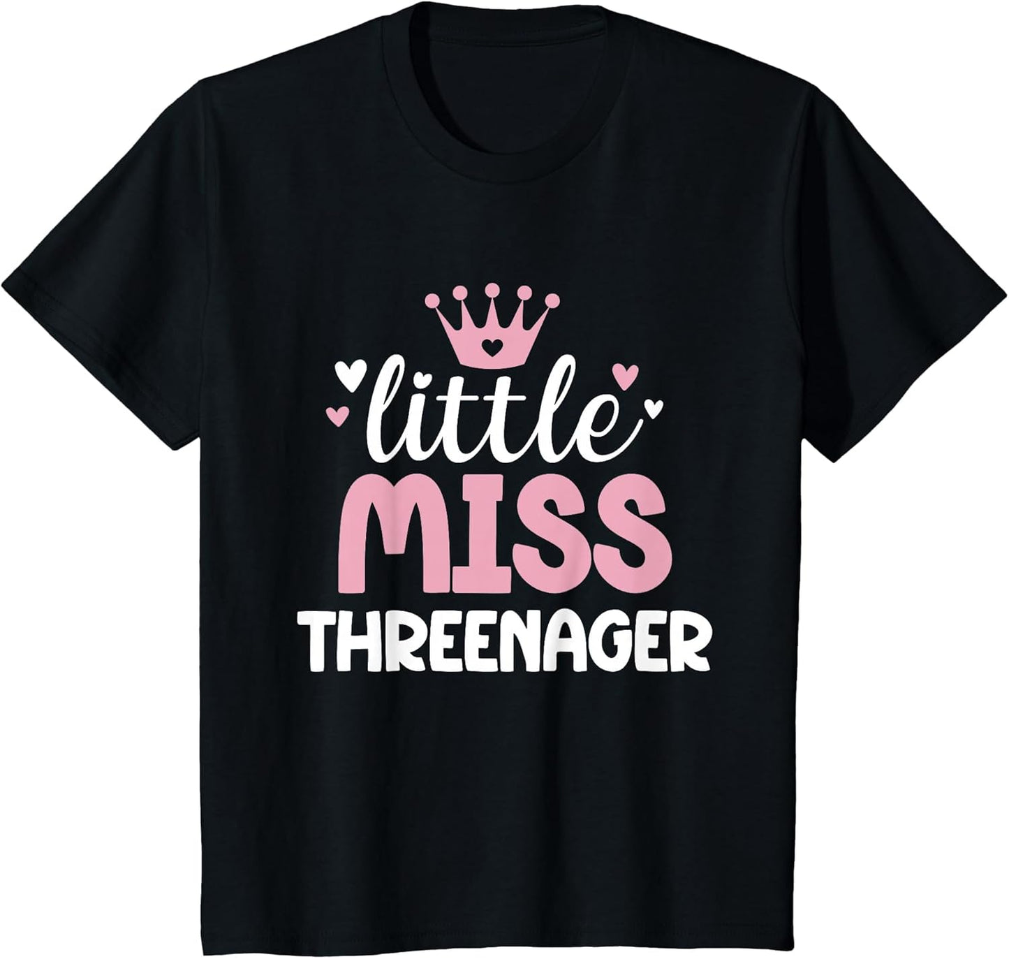 Little Miss Threenager Girl Happy 3rd Birthday Girl Toddler