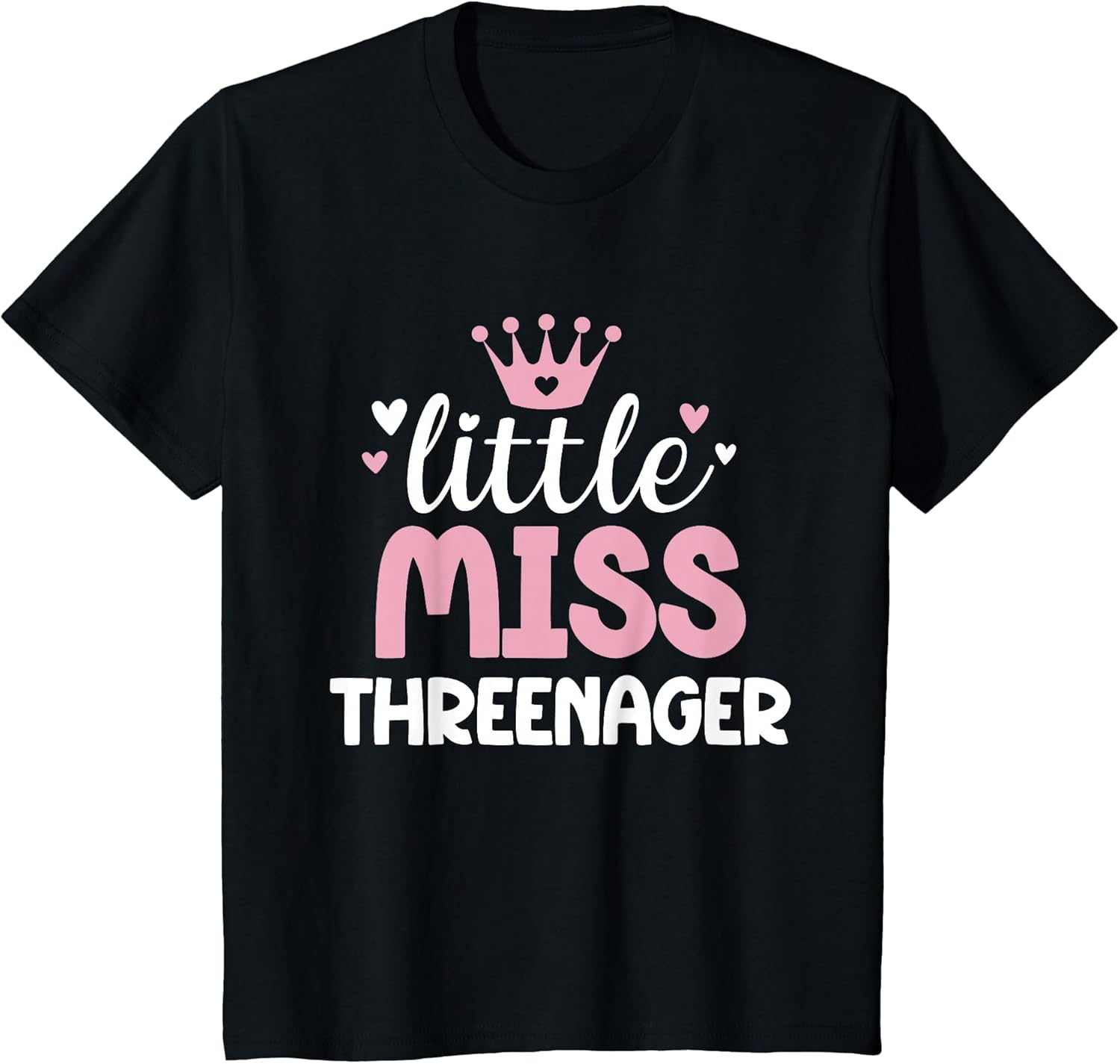 Little Miss Threenager Girl Happy 3rd Birthday Girl Toddler