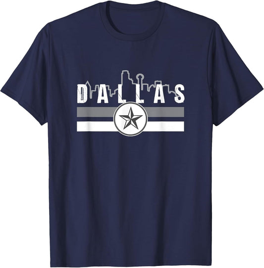 Blue & Grey TX Dallas Old School Throwback Dallas Fan