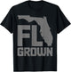 Florida FL Grown State Map Pride Vintage