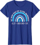 We Wear Blue for Autism Awareness Cute Rainbow Autistic