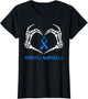 Type 1 Diabetes Awareness T1D Skeleton Heart Ribbon Blue