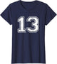 Number 13 Distressed Vintage Thirteen Sport Practice Team