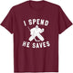 I Spend He Saves Funny Hockey Goalie Parent Dad Mom