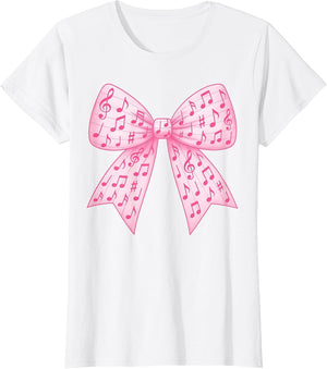 Coquette Music Teacher Toile Pink Bow Choir Music Teacher