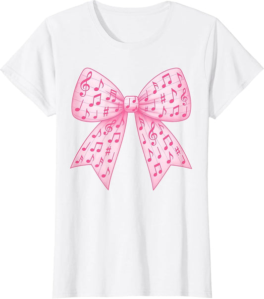 Coquette Music Teacher Toile Pink Bow Choir Music Teacher