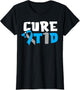 Cure T1D Diabetes Awareness Type 1 Blue Ribbon