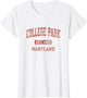 College Park Maryland MD Vintage Athletic Sports Design