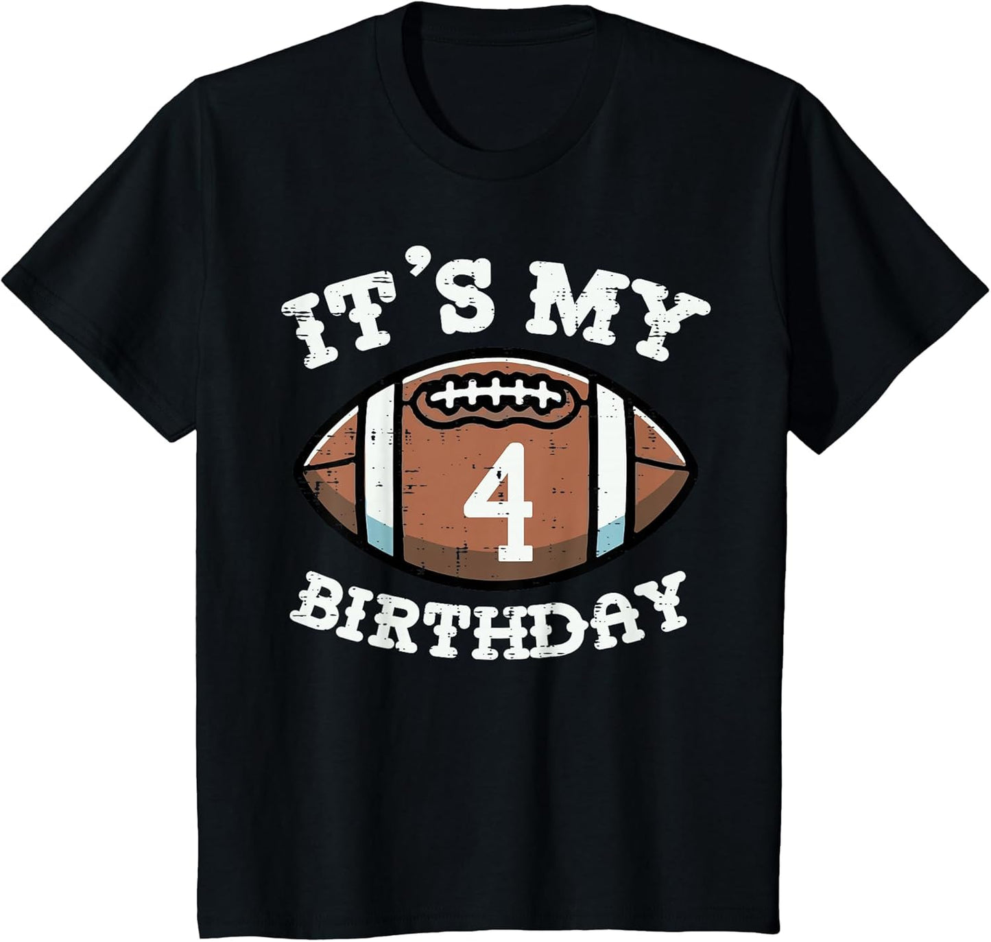 Kids Its My 4th Birthday American Football 4 Year Old Bday Boys