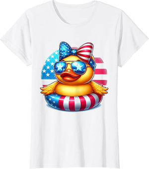 Cool Rubber Duck USA Flag Cute Duckie 4th of July Patriotic