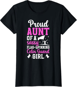 Proud Aunt of A Color Guard Member Color Guard Aunt