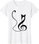 Music Note Inspired Cat Minimalist Music Lover Design