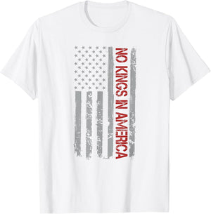 No Kings in America US Flag Vintage