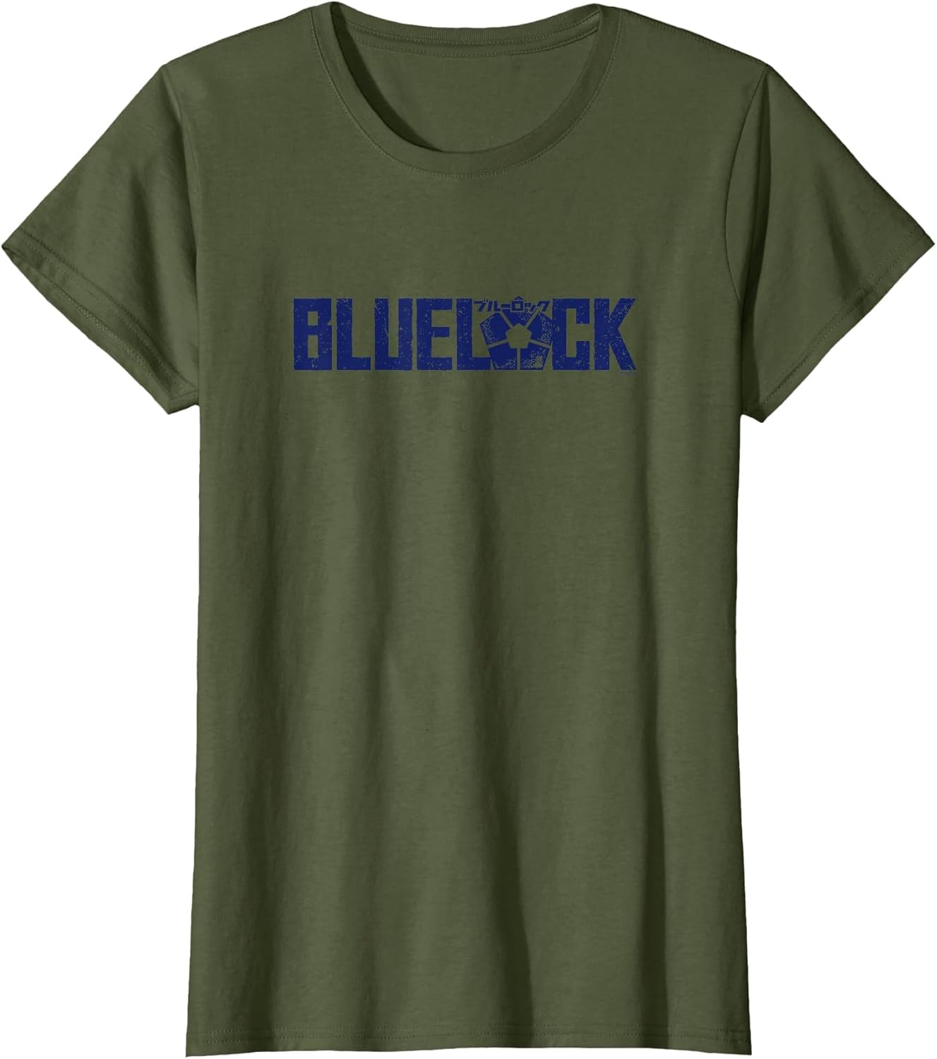 Blue Lock Official Epic Blue Bold Distressed Big Chest Logo