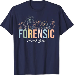 Retro Floral Forensic Nurse Wildflower Forensic Psychology