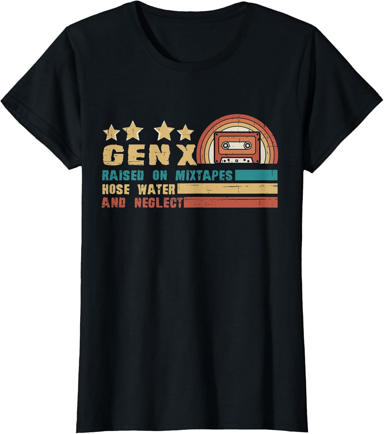 Funny Gen X Raised on Mixtapes Hose Water and Neglect Retro
