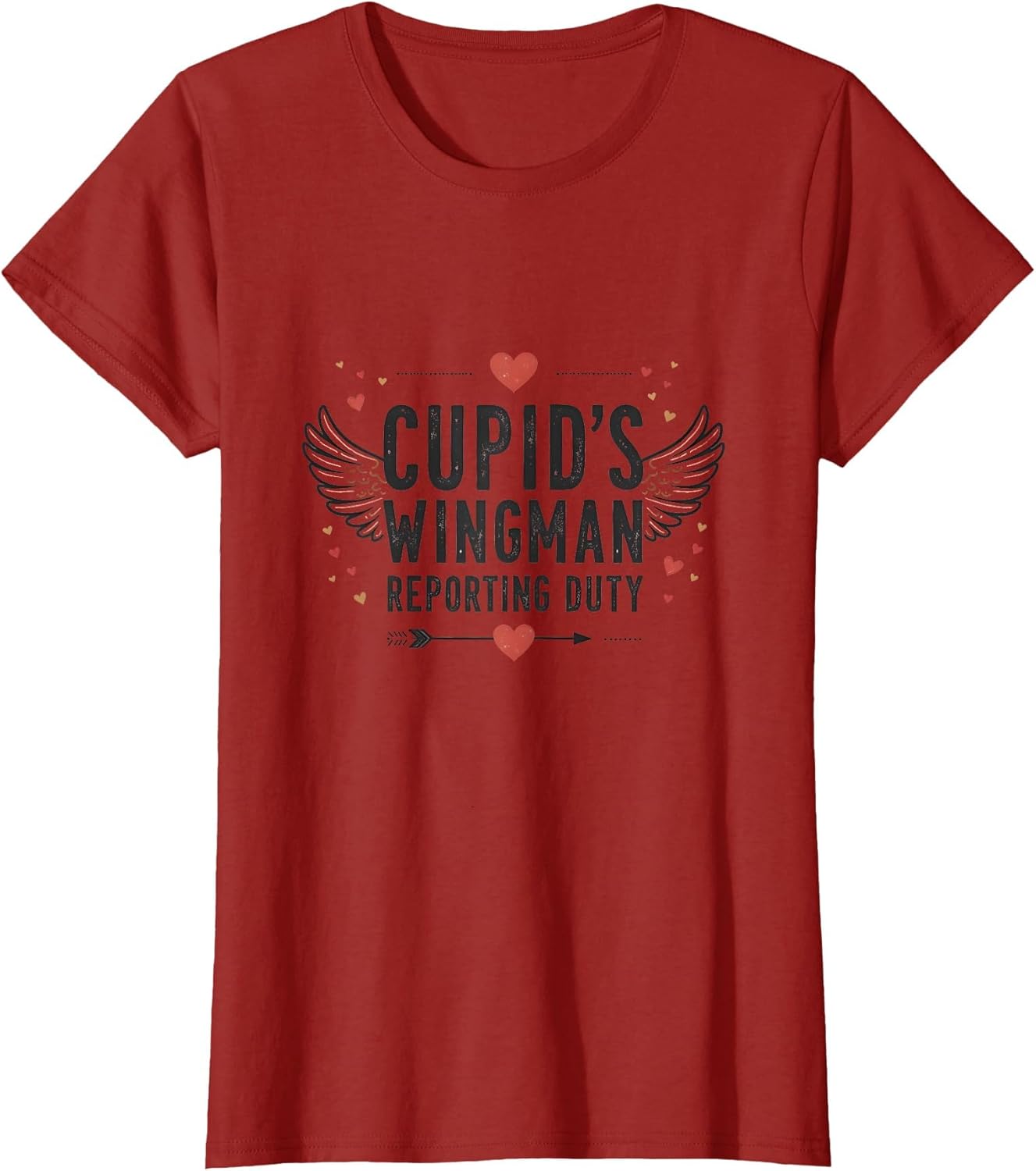 Cupid's Wingman Reporting Duty Valentine Design