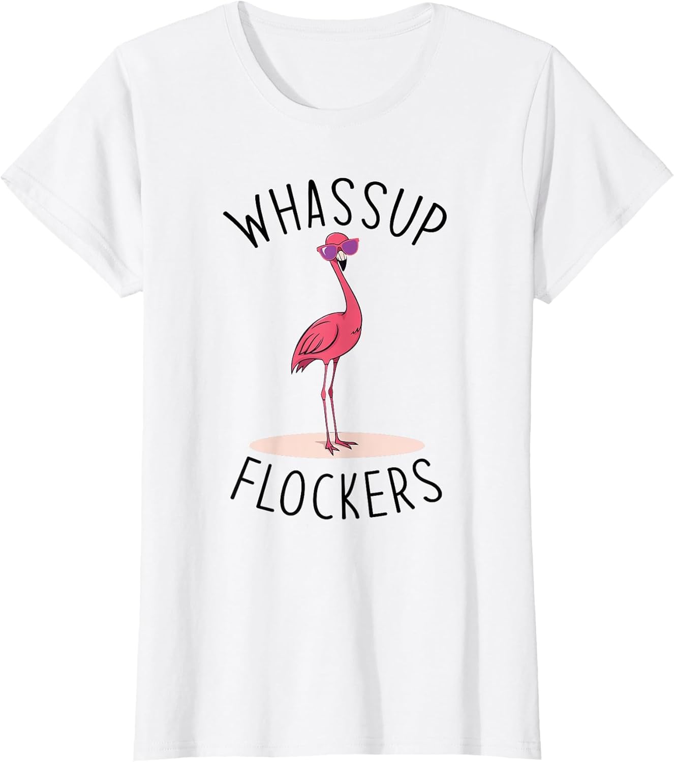 Whassup Flockers? Funny Vintage Pink Flamingo Sunglasses