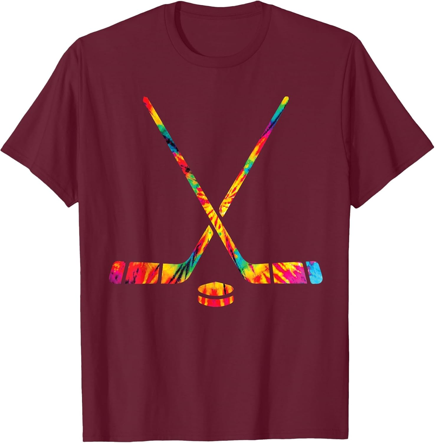 Ice Hockey Tie Dye Rainbow Kids Boys Teenage Men Girls Cool