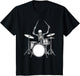 Rock N Roll Drummer Skeleton Playing Drums