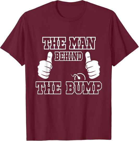 The Man Behind The Bump Baby Shower Shirts for Mom and Dad