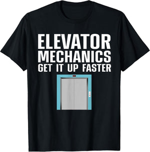 Funny Elevator Mechanic Art Men Machinist Elevator Operator
