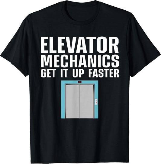 Funny Elevator Mechanic Art Men Machinist Elevator Operator