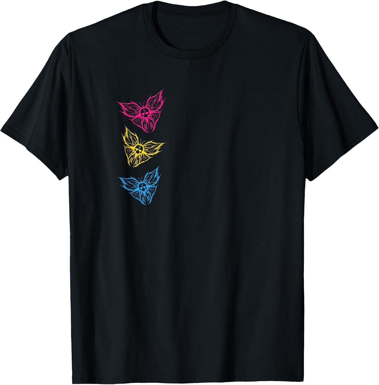 Subtle Pansexual Pride Goth Butterfly Occult Gothic Pan Flag