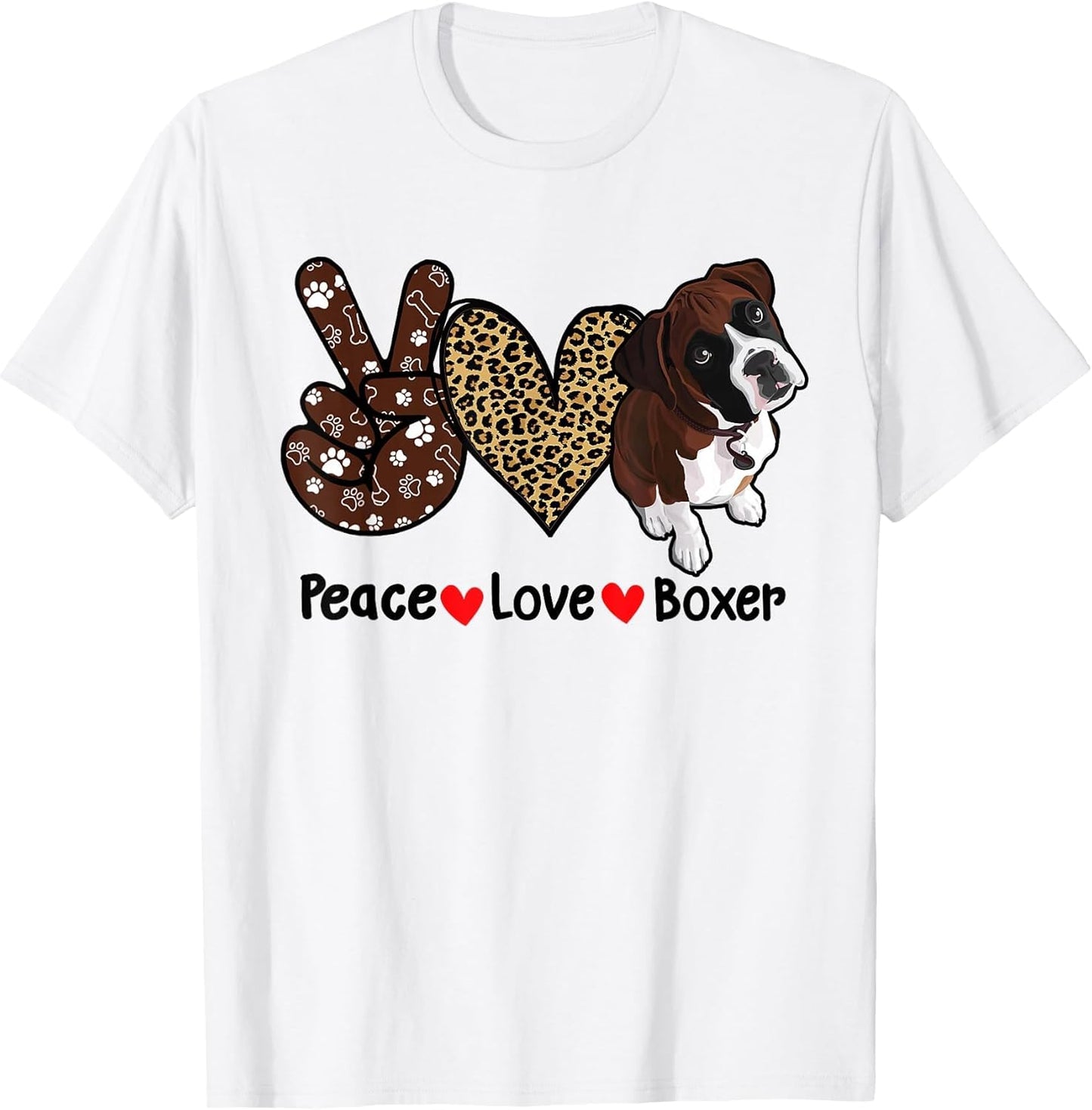 Peace Love Boxer Funny Boxer Mom Dog Mom Dog Lover