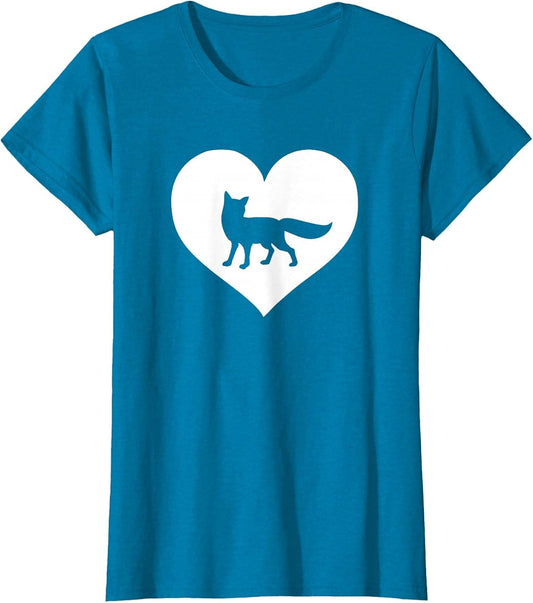 A Cute Purple or Pink Fox , Women, Sapphire Blue, X-Large