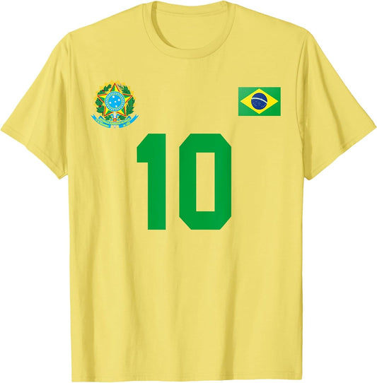 Retro Brazilian Football Soccer Jersey Ball Youth Travel