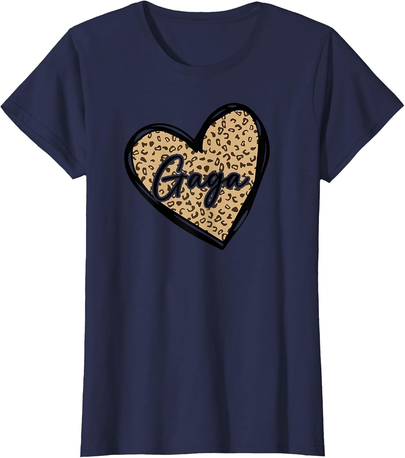 Gaga Shirts Women's Leopard Print Mum Tea Cheetah Love Heart