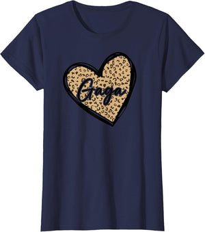 Gaga Shirts Women's Leopard Print Mum Tea Cheetah Love Heart