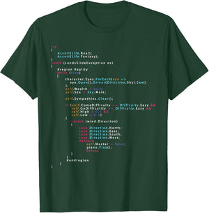 is This The Real Life Coding Programming Shirt Color