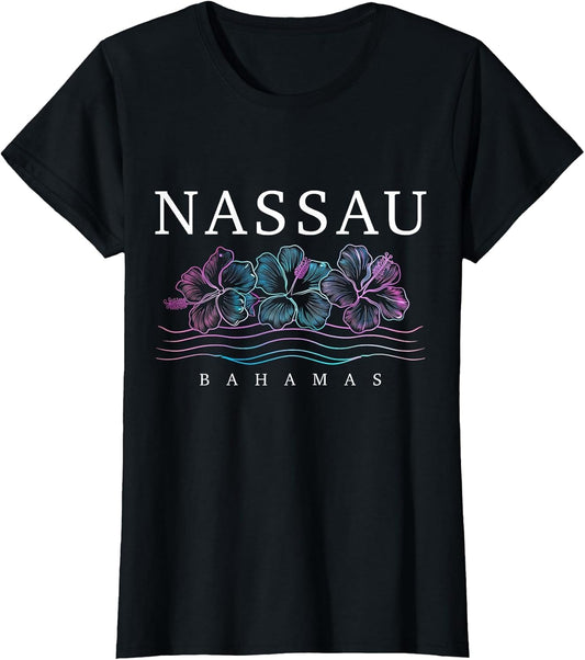 Nassau Bahamas Hibiscus Flowers Beach Surfer Souvenir