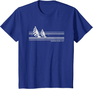 Wading River NY Vintage Sailing 70s Nautical Sailboat