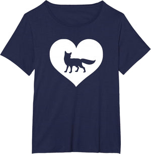 A Cute Purple or Pink Fox , Women's Plus, Navy Blue, 3X