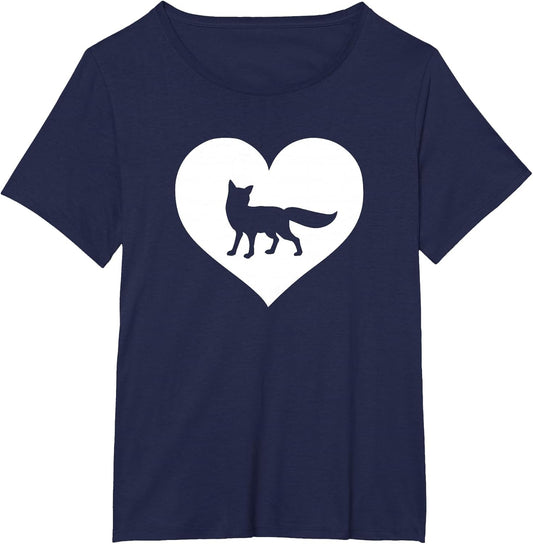 A Cute Purple or Pink Fox , Women's Plus, Navy Blue, 3X