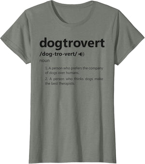 Funny Dogtrovert Definition - Funny Introvert Dog Lovers
