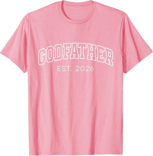 Godfather Est 2026 Lettering New God Dad to Be Father's Day