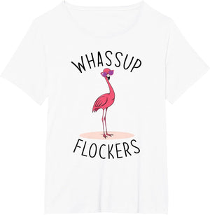 Whassup Flockers? Funny Vintage Pink Flamingo Sunglasses