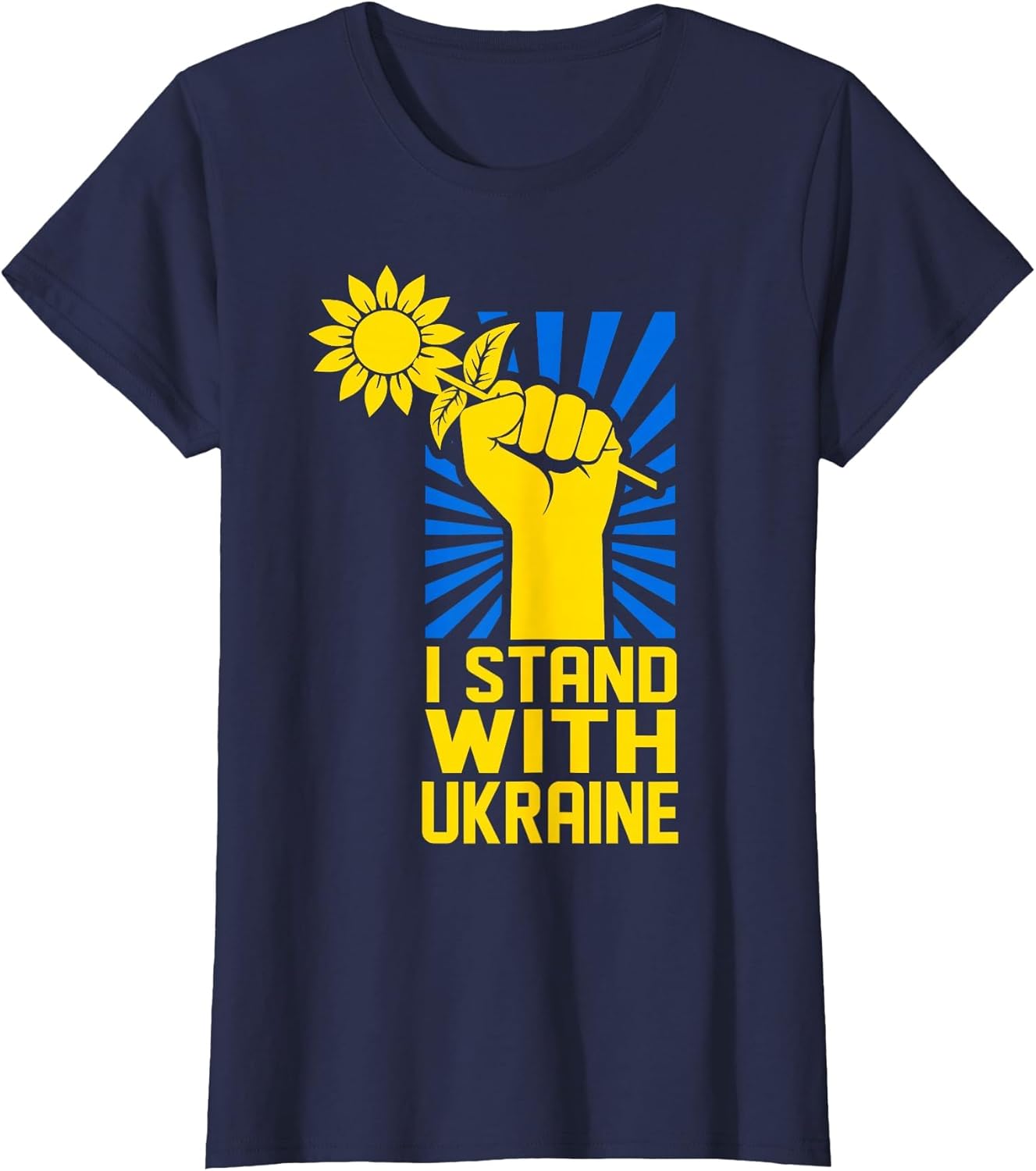 I Stand with Ukraine Sun-Flower Support Ukraine Ukrainian