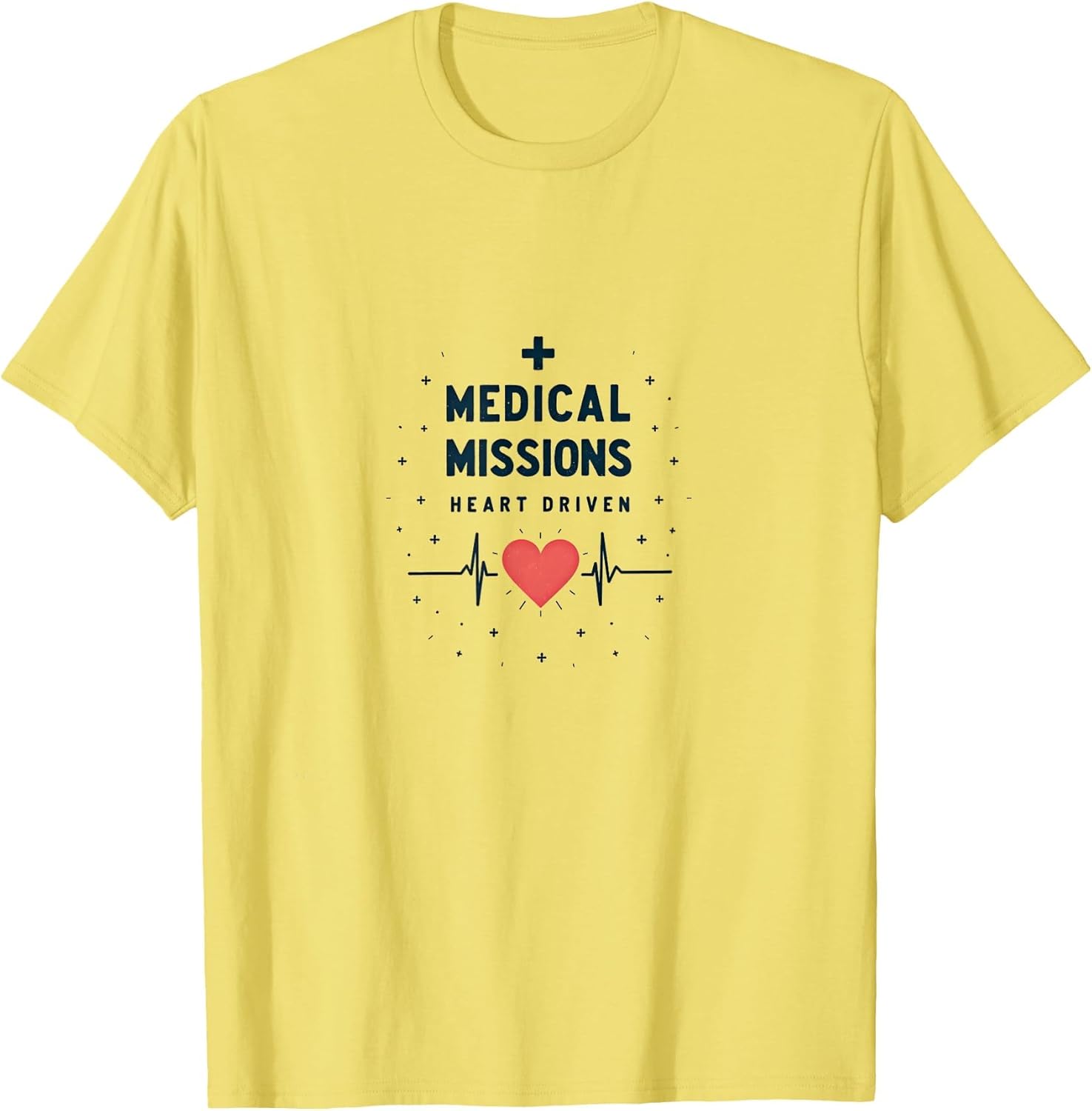 Medical Missions Heart Driven Nurse Design , Men, Lemon Yellow, Medium