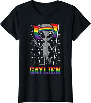 Gaylien Rainbow Flag Gay Alien Funny ET Space LGBTQ Pride