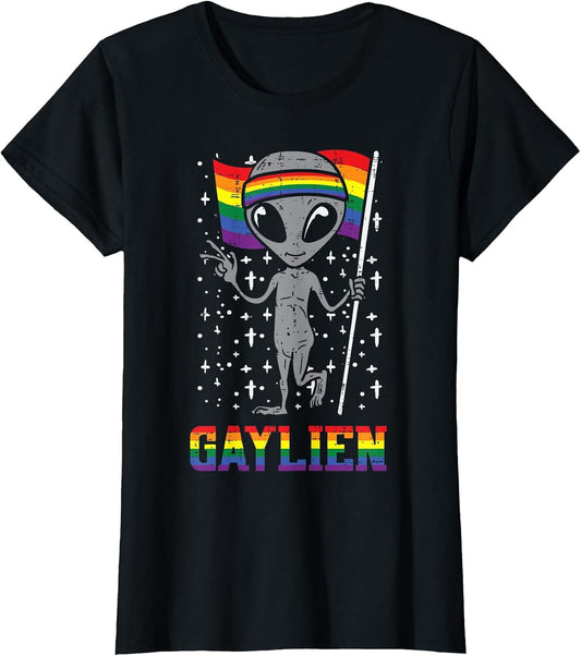 Gaylien Rainbow Flag Gay Alien Funny ET Space LGBTQ Pride