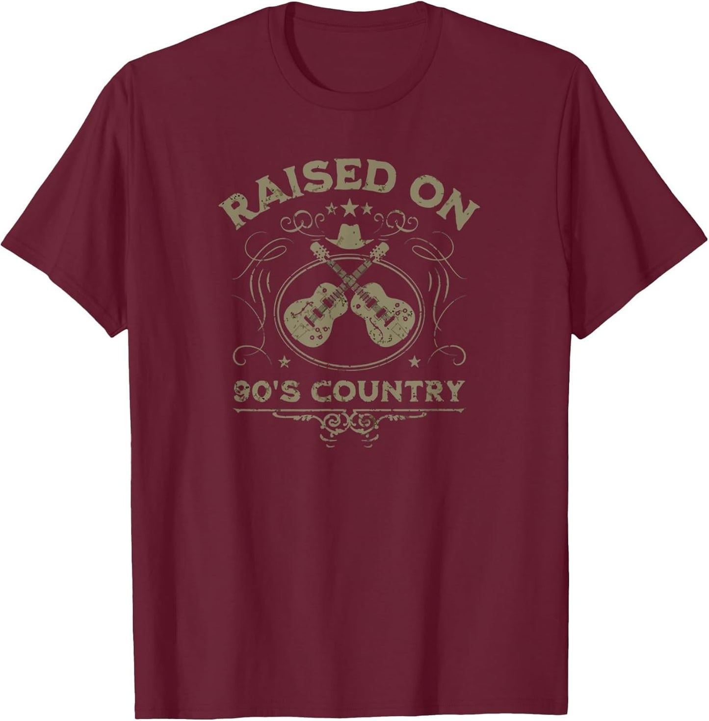 Raised On 90's Country Music Vintage Funny Retro Southern