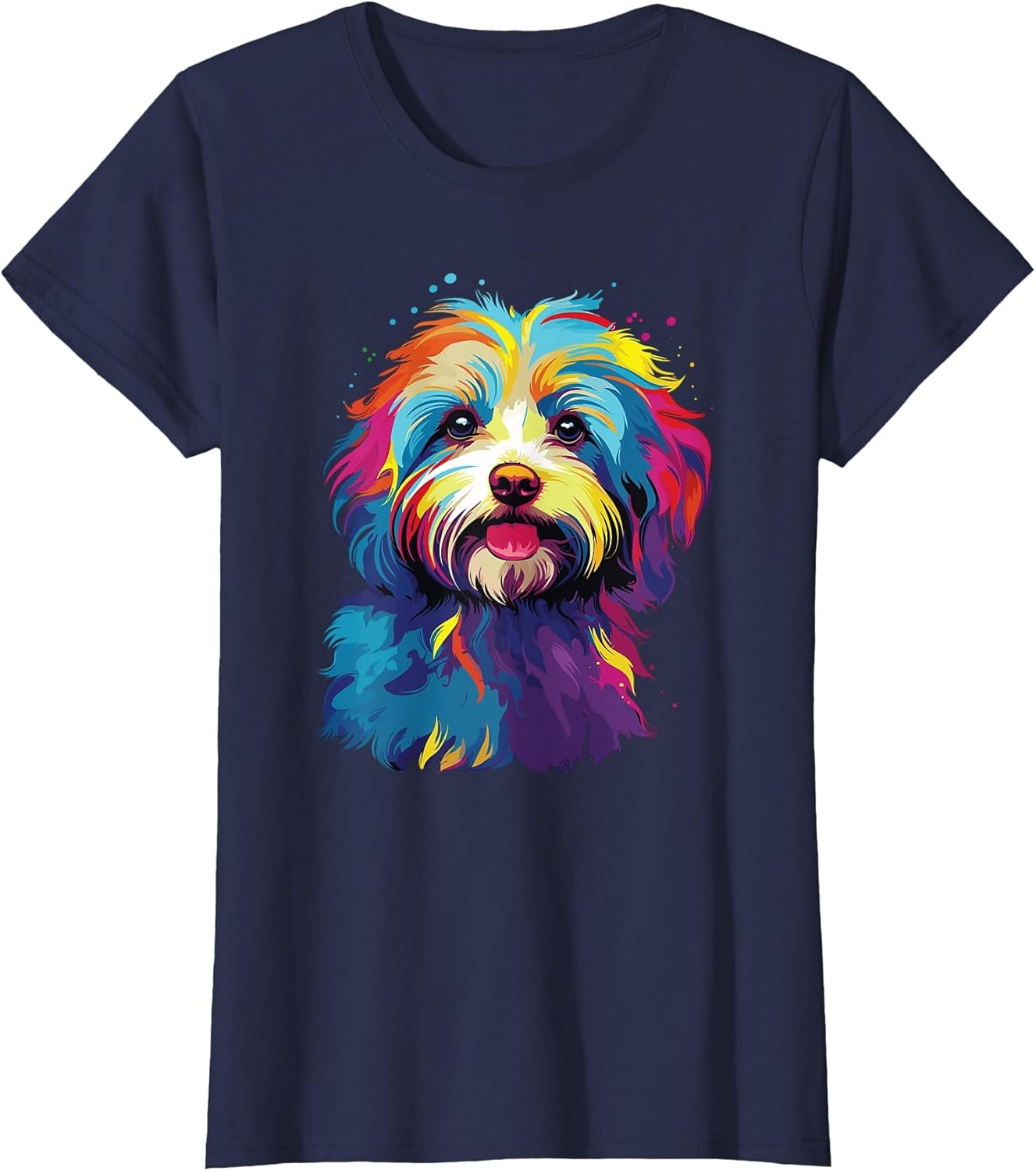 Watercolor Colorful Havanese Dog