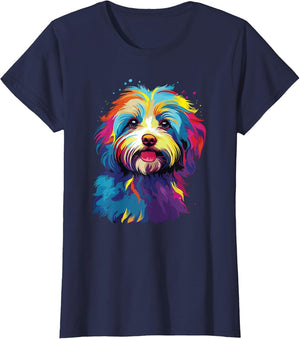 Watercolor Colorful Havanese Dog